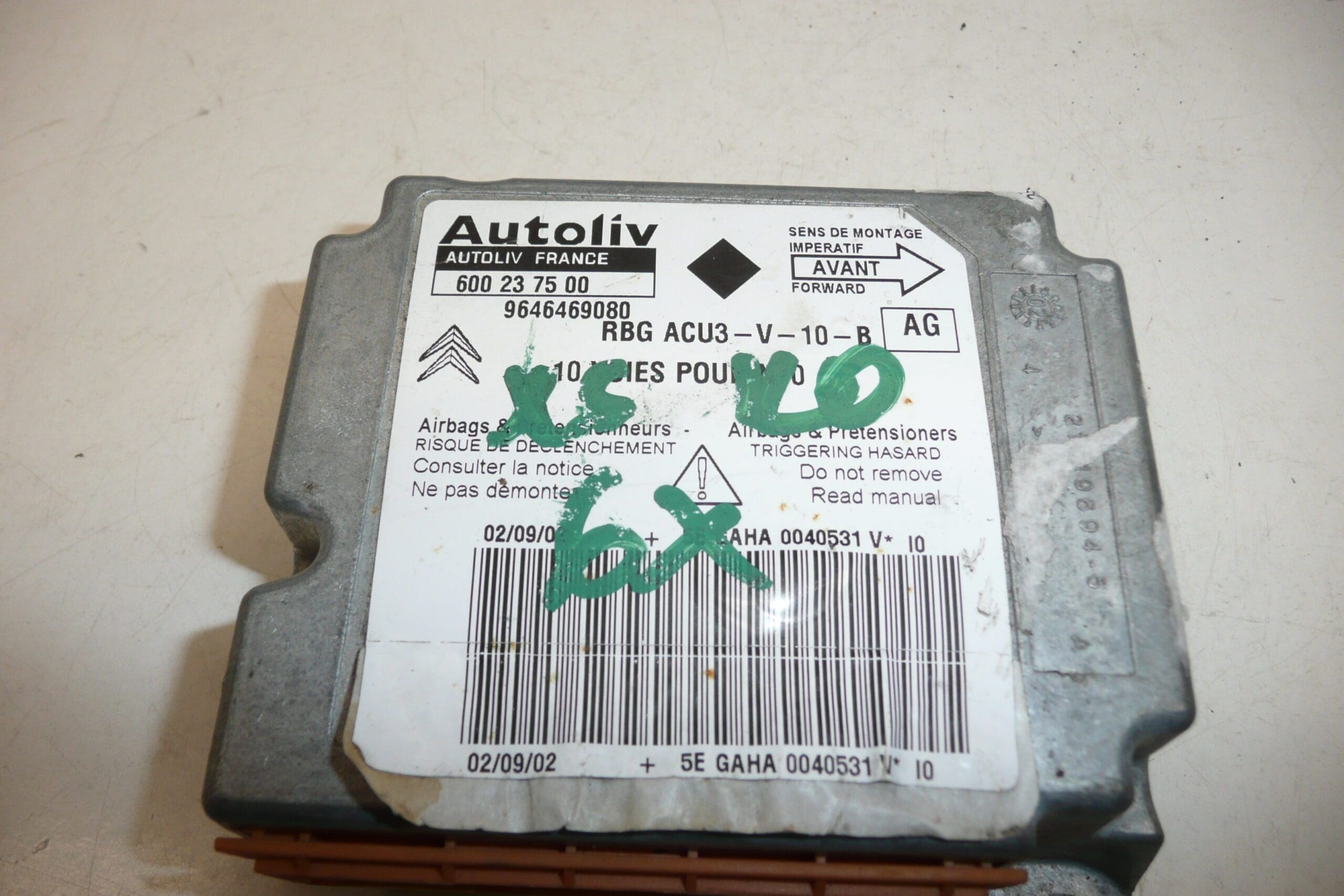 Unidad de airbag Citroën Xsara II 9646469080