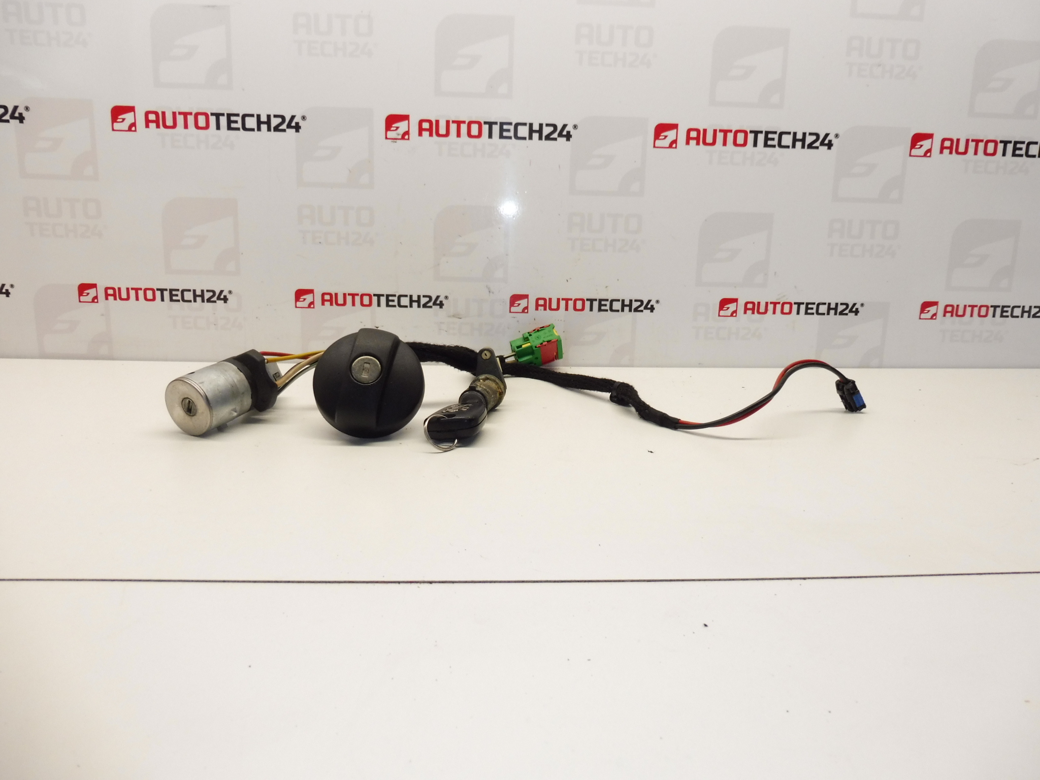 Caja de interruptores, juego de cerraduras, 1 llave Peugeot 307 4162AS 4162X4