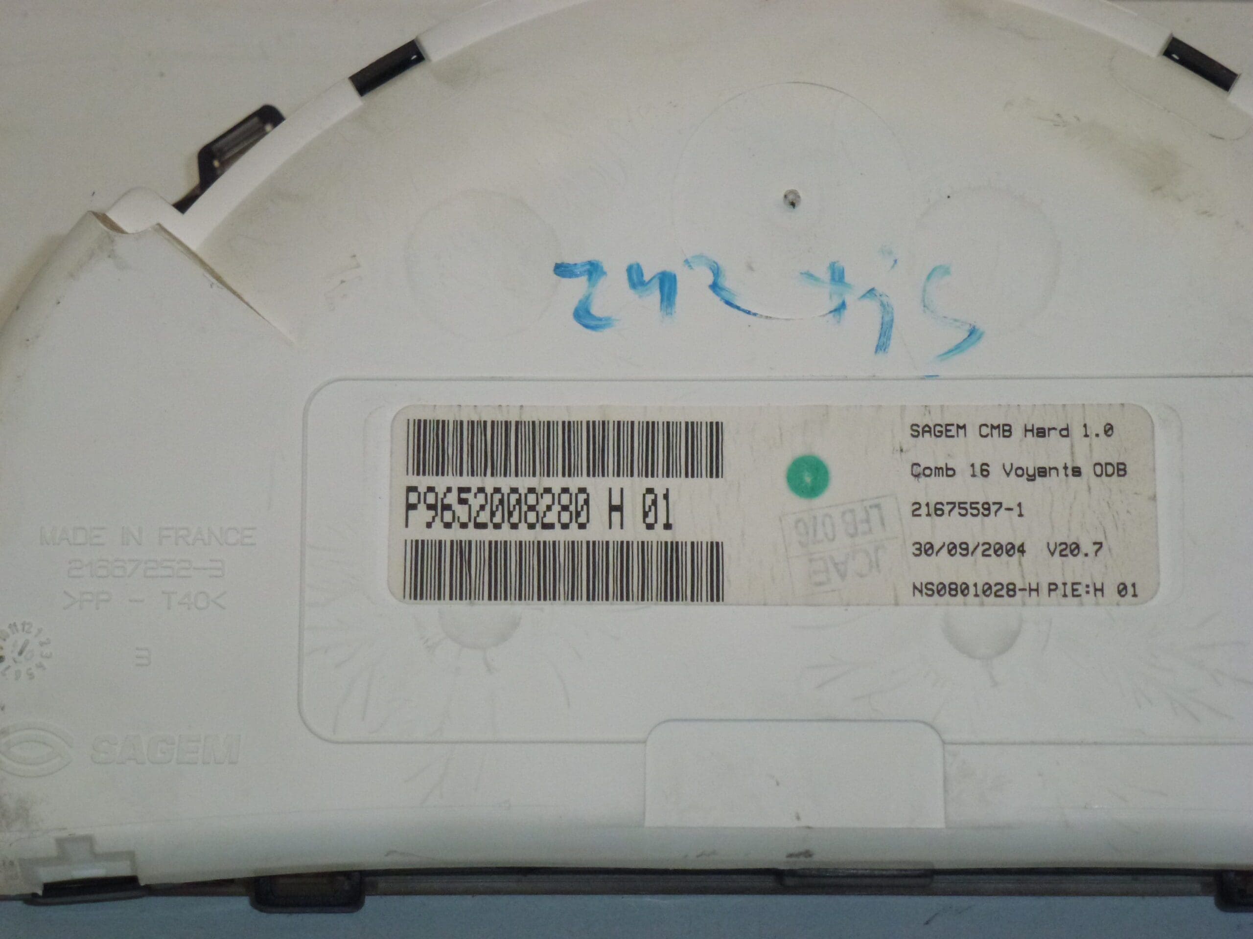 Velocimetro Citroën C2 C3 242000 km 9652008280 6105EV