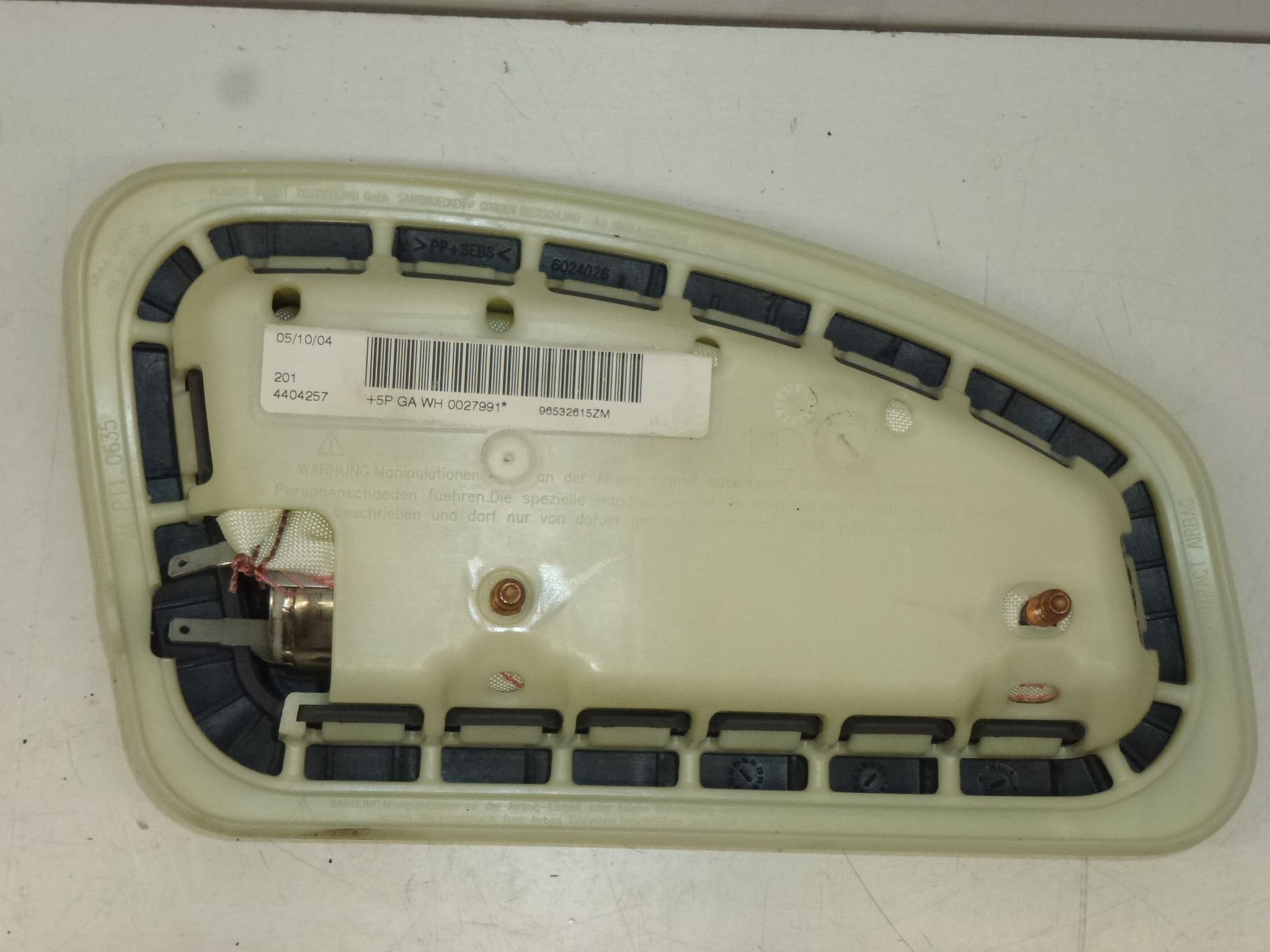 Airbag asiento derecho Peugeot 407 96532615ZM 8216FA