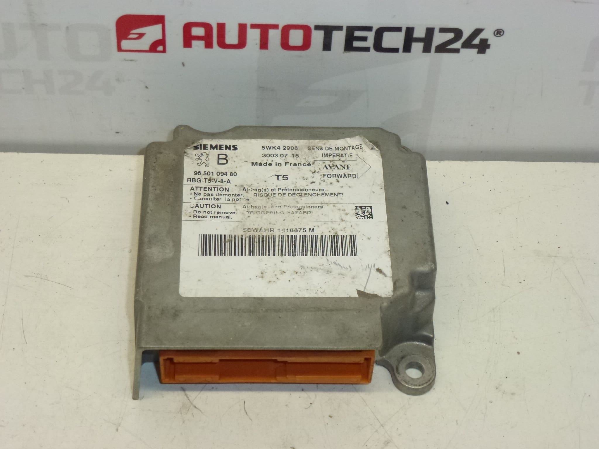 Unidad de airbag Siemens Peugeot 307 9650109480 6545HE
