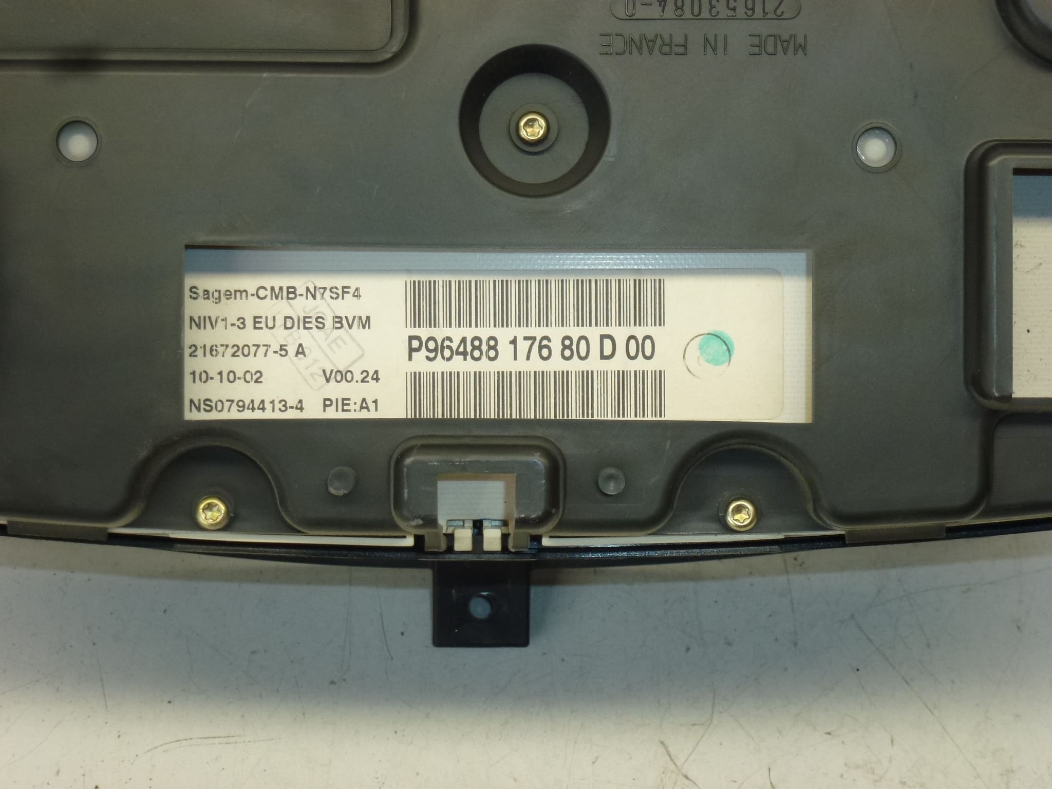 Alarmas velocimetro 262000 km Citroën Xsara Sagem 9648817680 6104TC