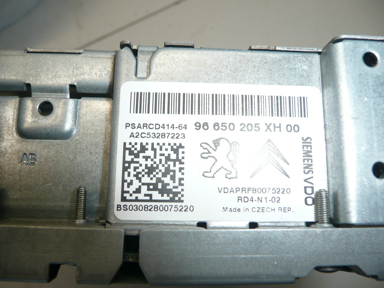 Radio CD radio de coche RD4-N1-02 Citroën Peugeot 96650205XH