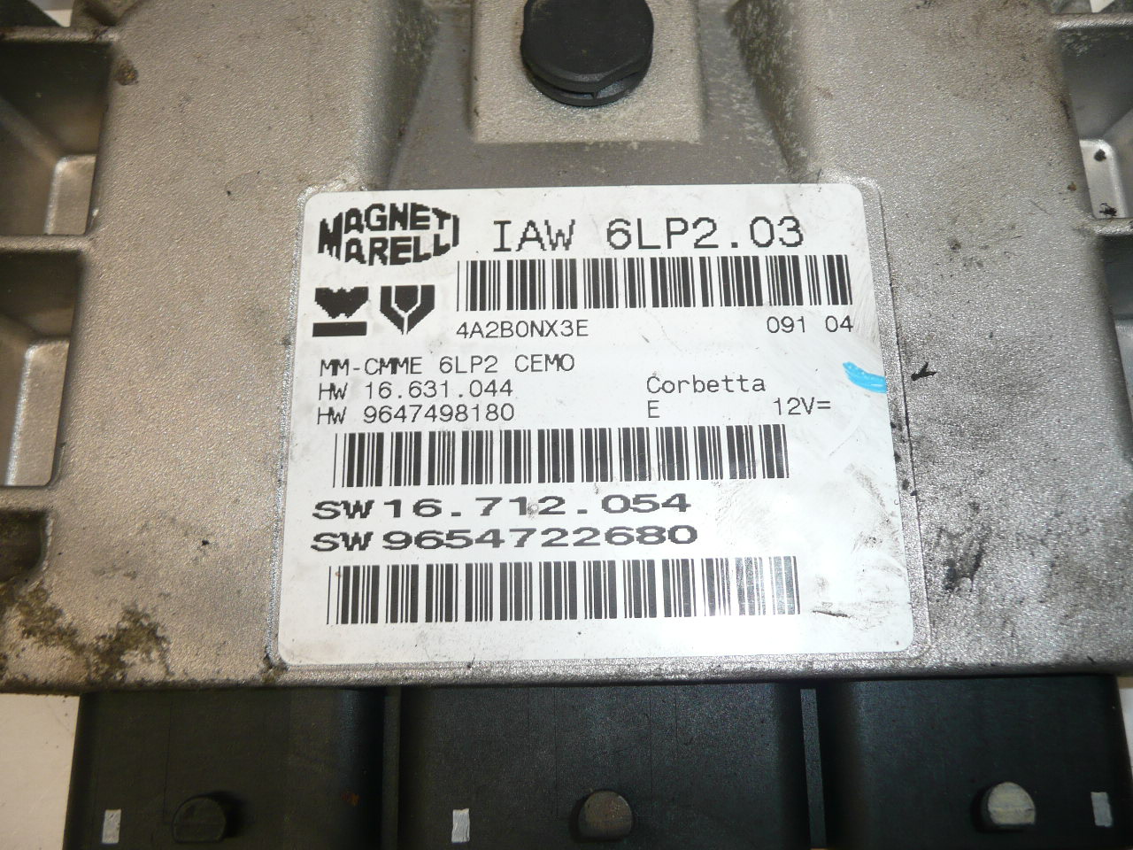 Centralita IAW 6LP2.03 1.4 16V Citroën Peugeot 9654722680