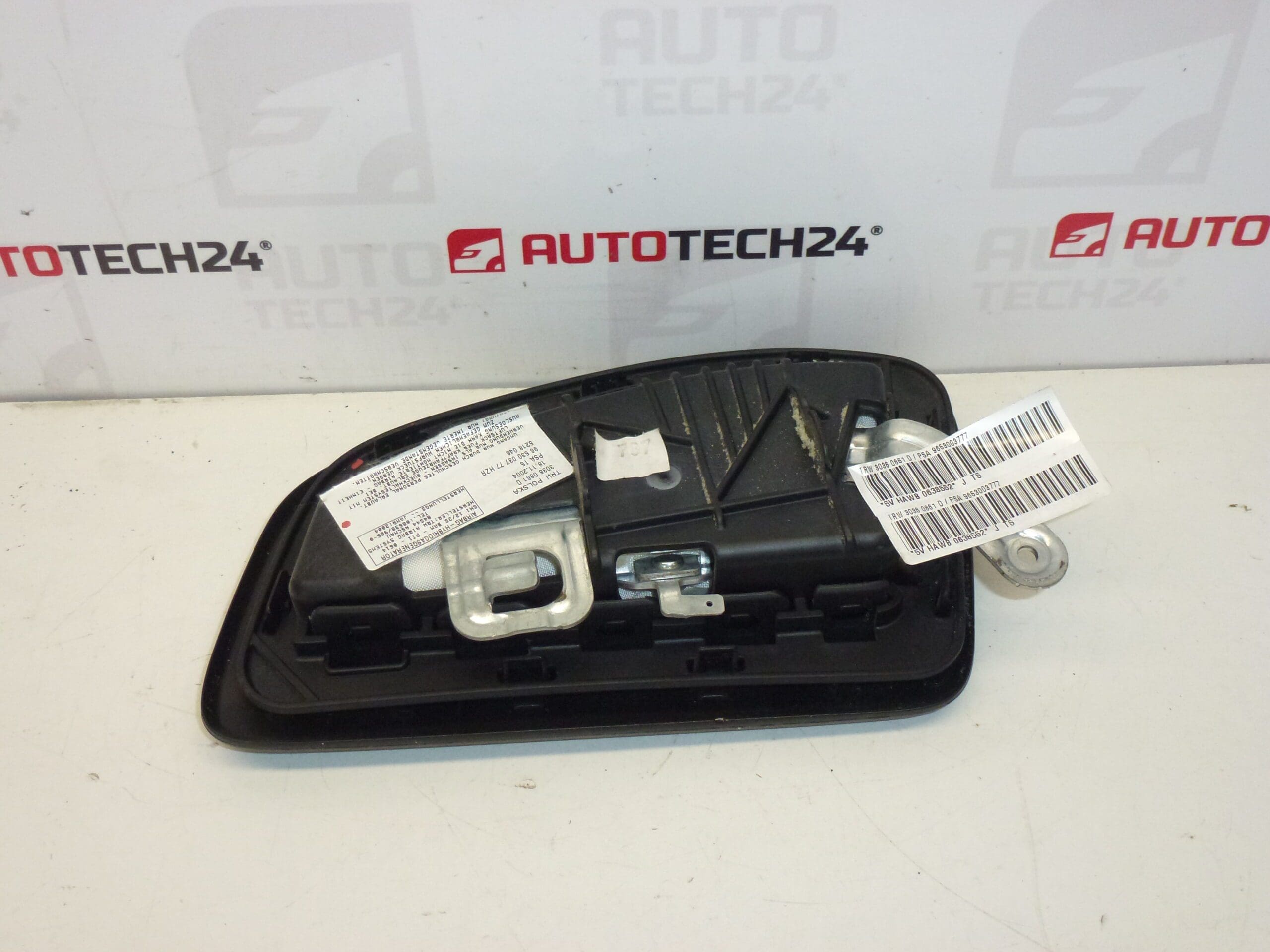 Airbag del asiento izquierdo para Peugeot 307 9653003777 8216FT 8216LR - Imagen 2