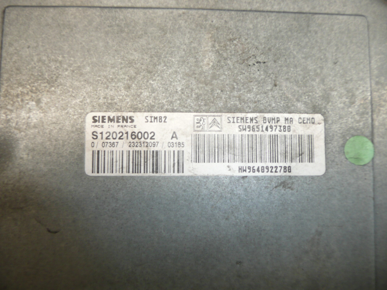 Centralita sensodrive Citroën Peugeot 9640922780 S120216002 C 2529J9