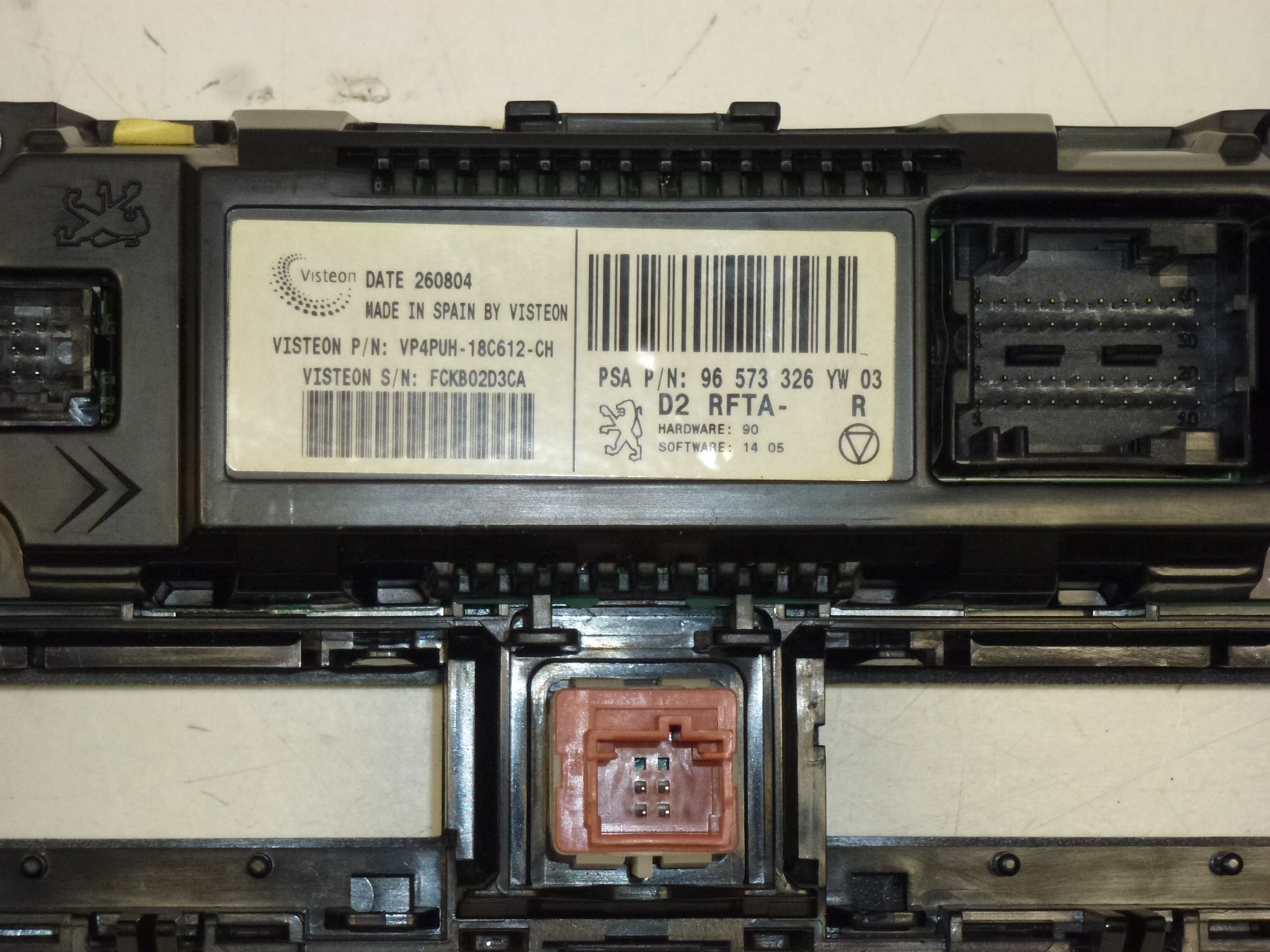 Mando calefacción aire acondicionado Citroën Peugeot 96573326YW 6451SA 6451VC