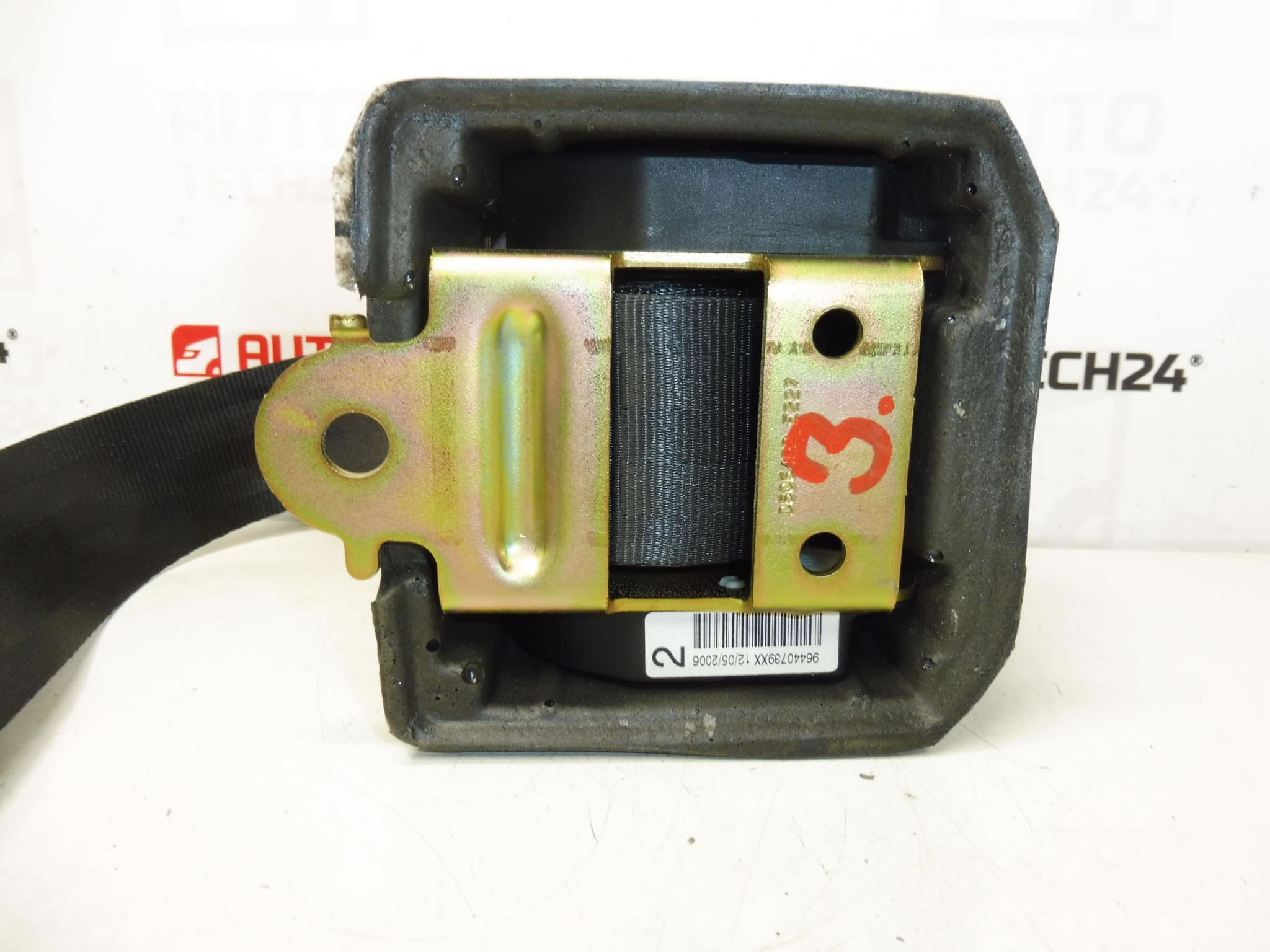 Cinturón de seguridad trasero Peugeot 407 96440739XX 8974HK - Imagen 2