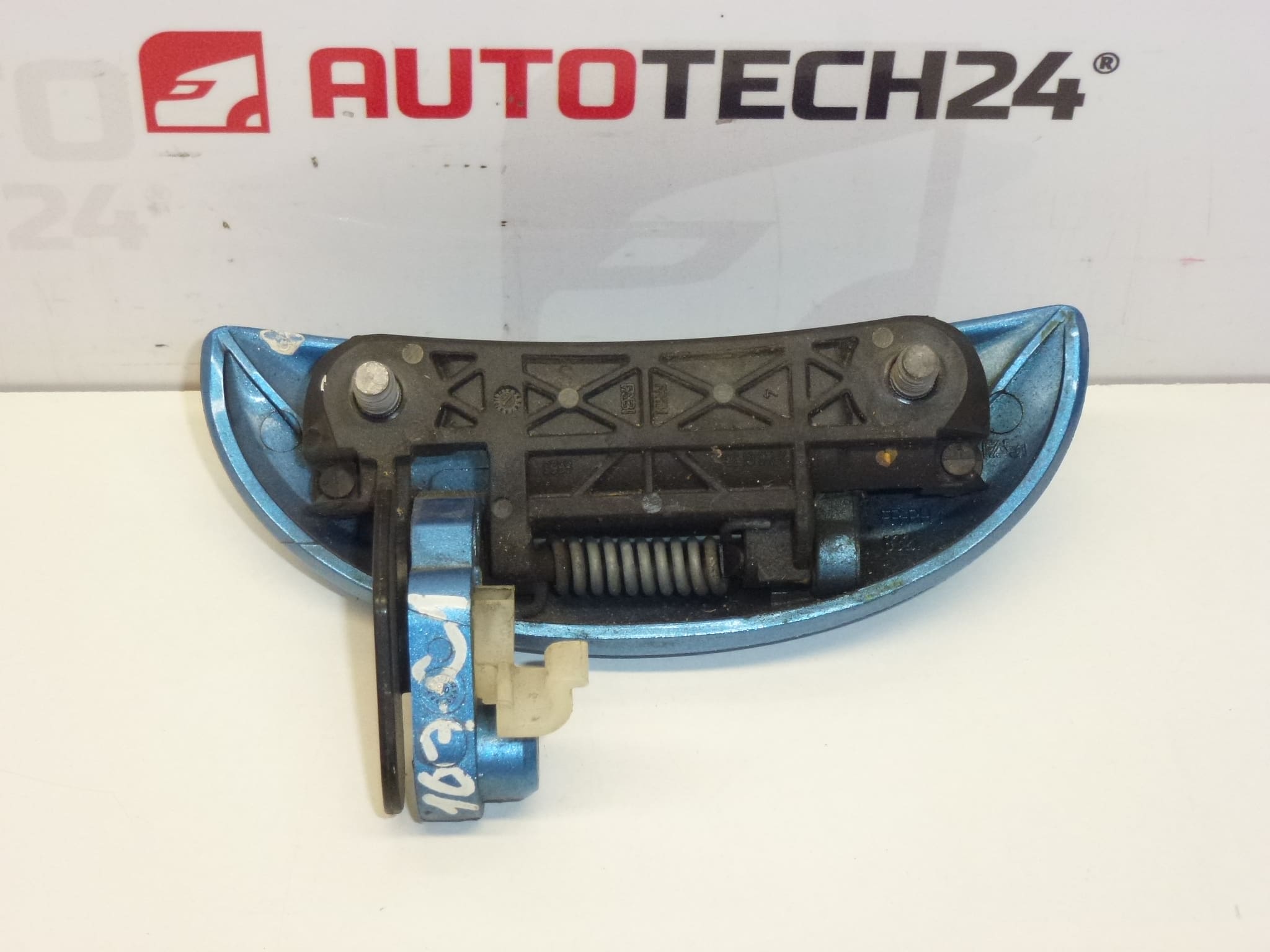 Maneta puerta delantera derecha Citroën C1 Peugeot 107 azul metalizado 9101AH - Imagen 2