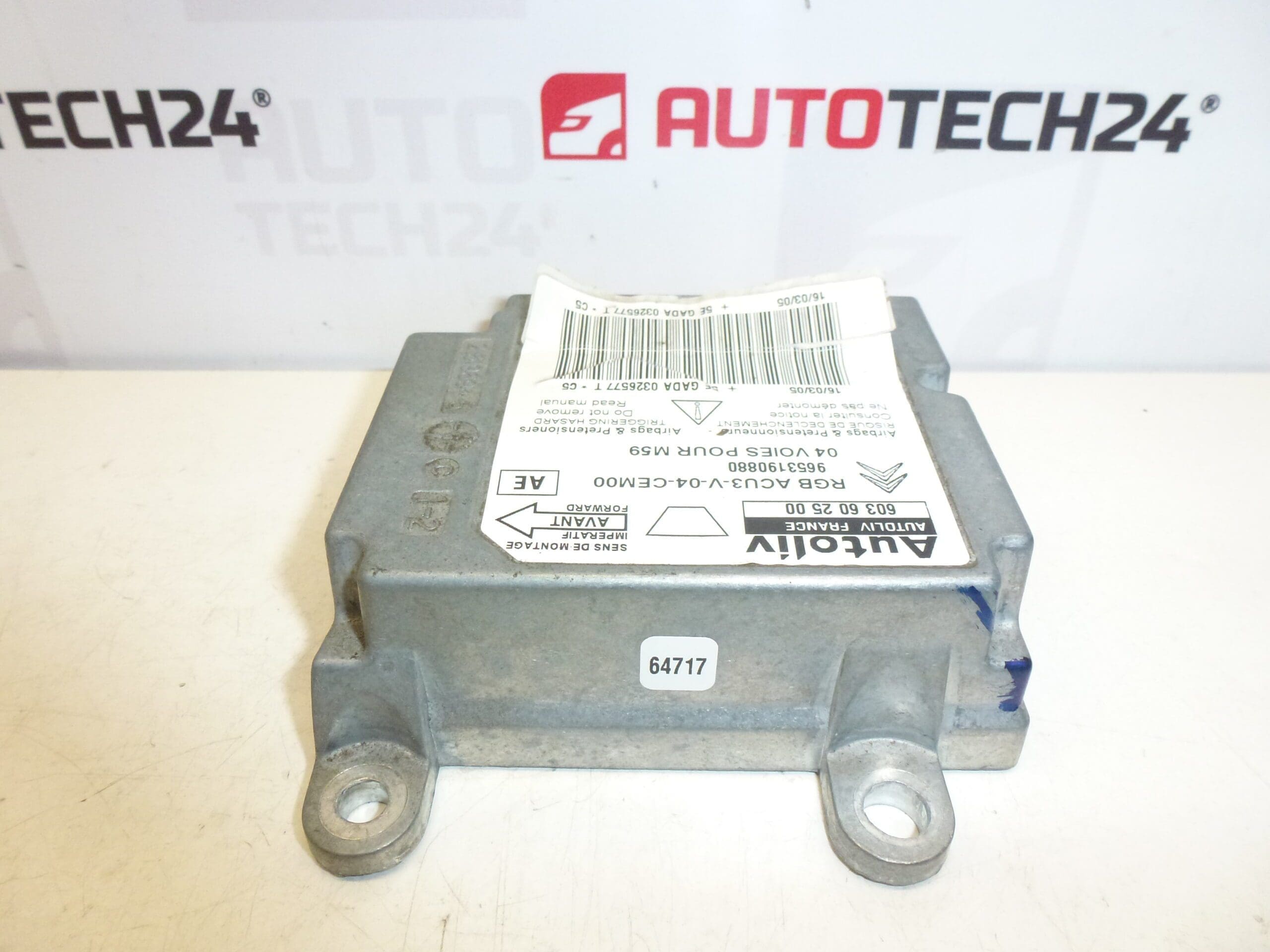 Unidad Airbag Citroën Peugeot 9653190880 603602500 - Imagen 2