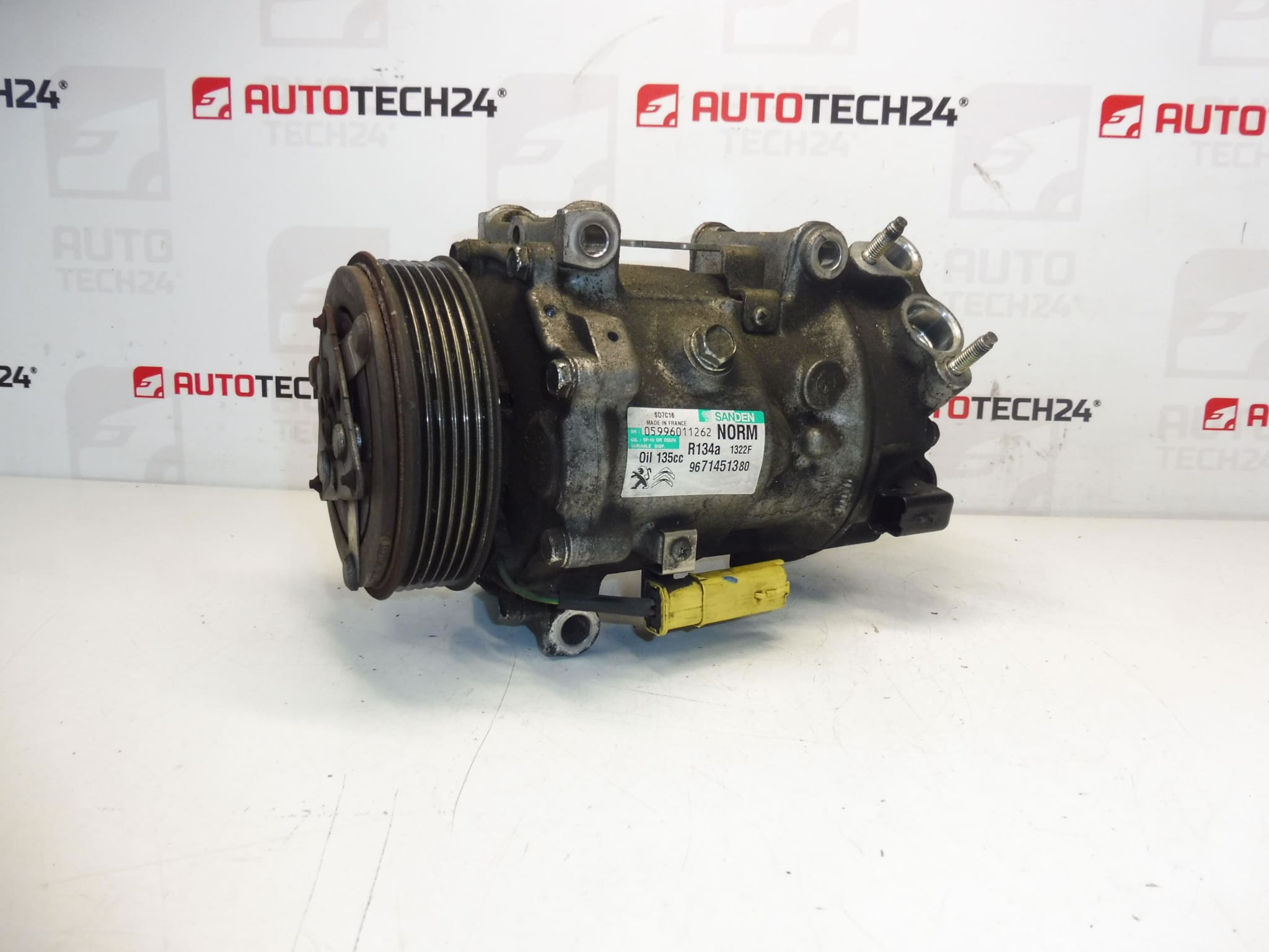 Compresor de aire acondicionado Sanden SD7C16 9671451380 1322F 6453ZS